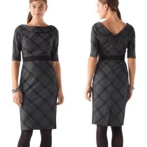 White House Black Market Bias-Plaid Dress